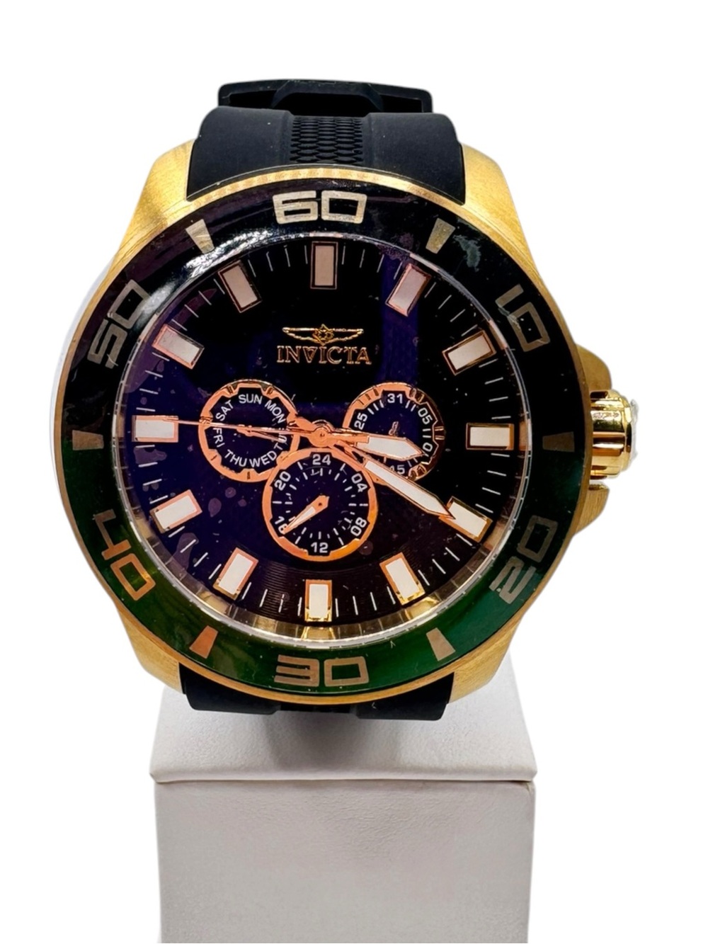 Invicta Men’s Black and Gold Dive-Style Watch 44524